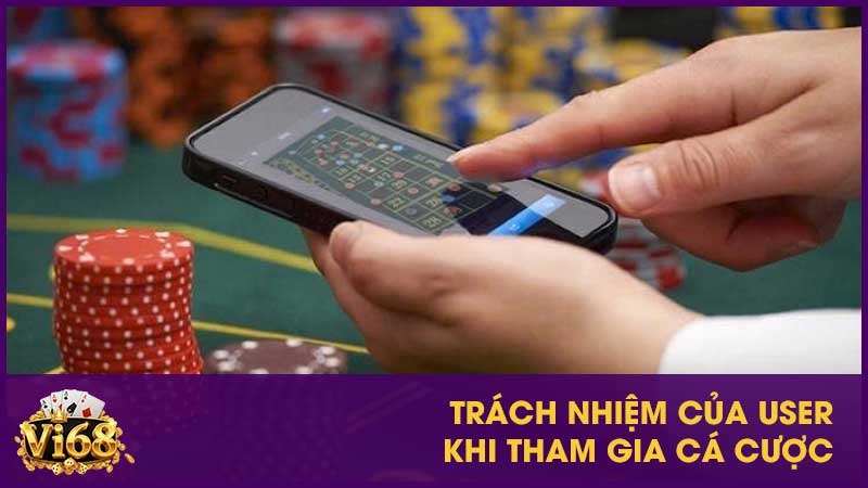 Chơi có trách nhiệm tại Vi68: Nguyên tắc bảo vệ người chơi 2 Trách nhiệm của user khi tham gia cá cược