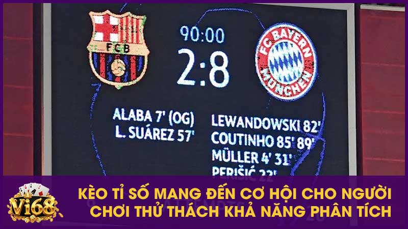 Kèo tỉ số: phân tích chuyên sâu, soi kèo hiệu quả cùng Vi68 2 Kèo tỉ số mang đến cơ hội cho người chơi thử thách khả năng phân tích