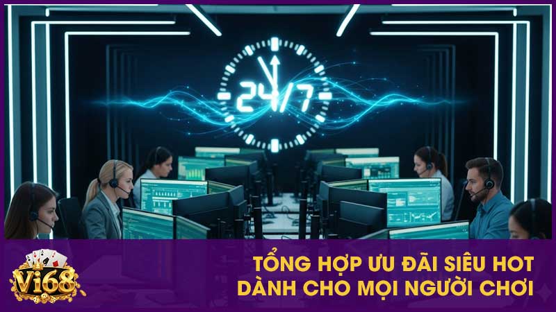 Vi68 – Nhà cái cá cược trực tuyến uy tín - Đăng ký +100% 25 Đội ngũ CSKH nhà cái Vi68 hoạt động 24/7